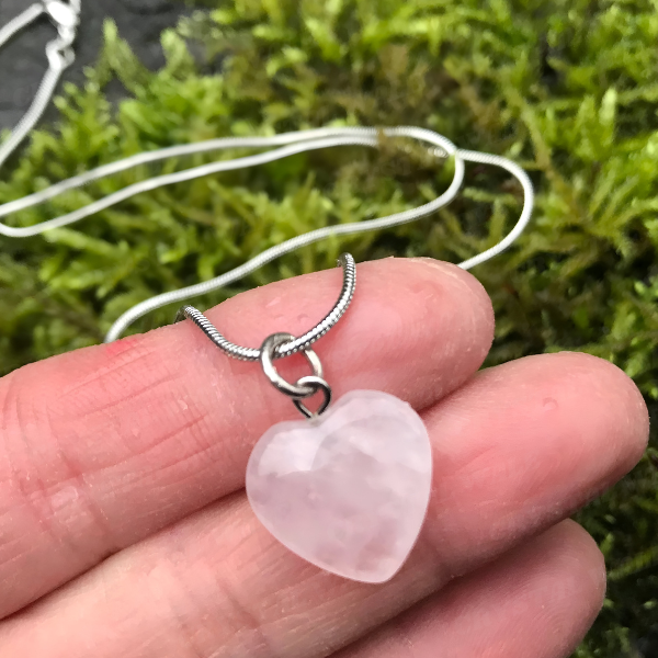 Rose Quartz Heart Pendant