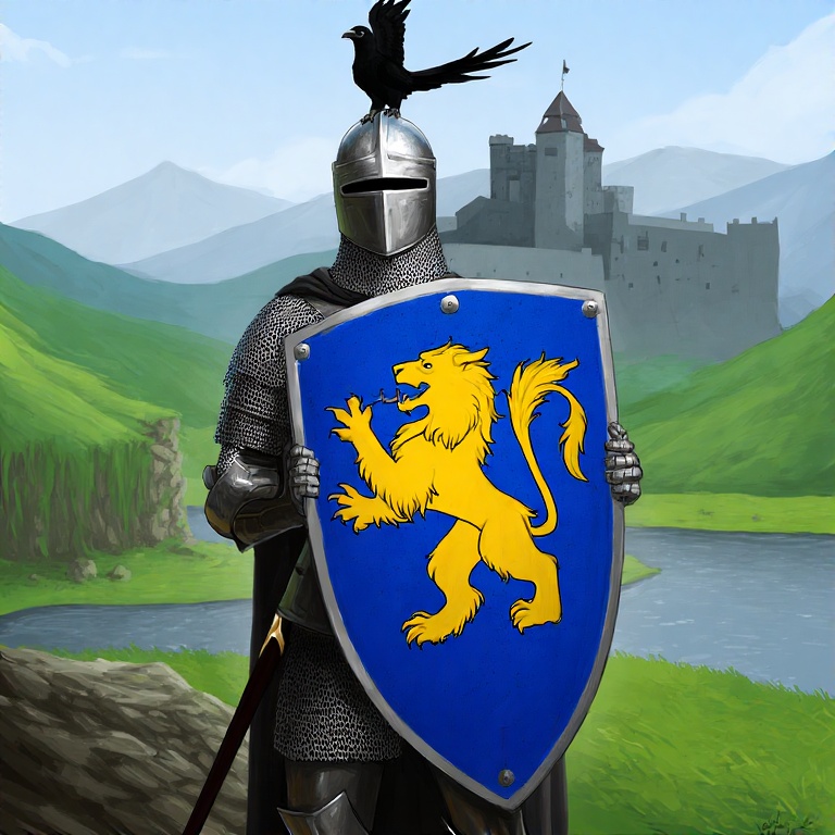 A-medieval-knight-in-shining-a-4