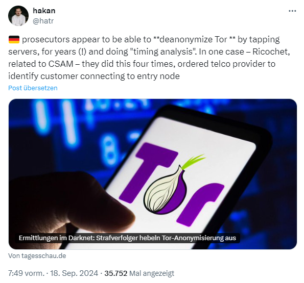 Tor-Anonymisierung aufgebrochen