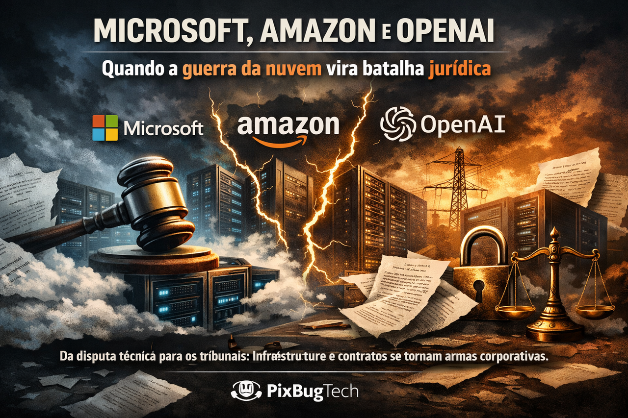 Microsoft, Amazon e OpenAI: quando a guerra da nuvem deixa de ser técnica e vira jurídica