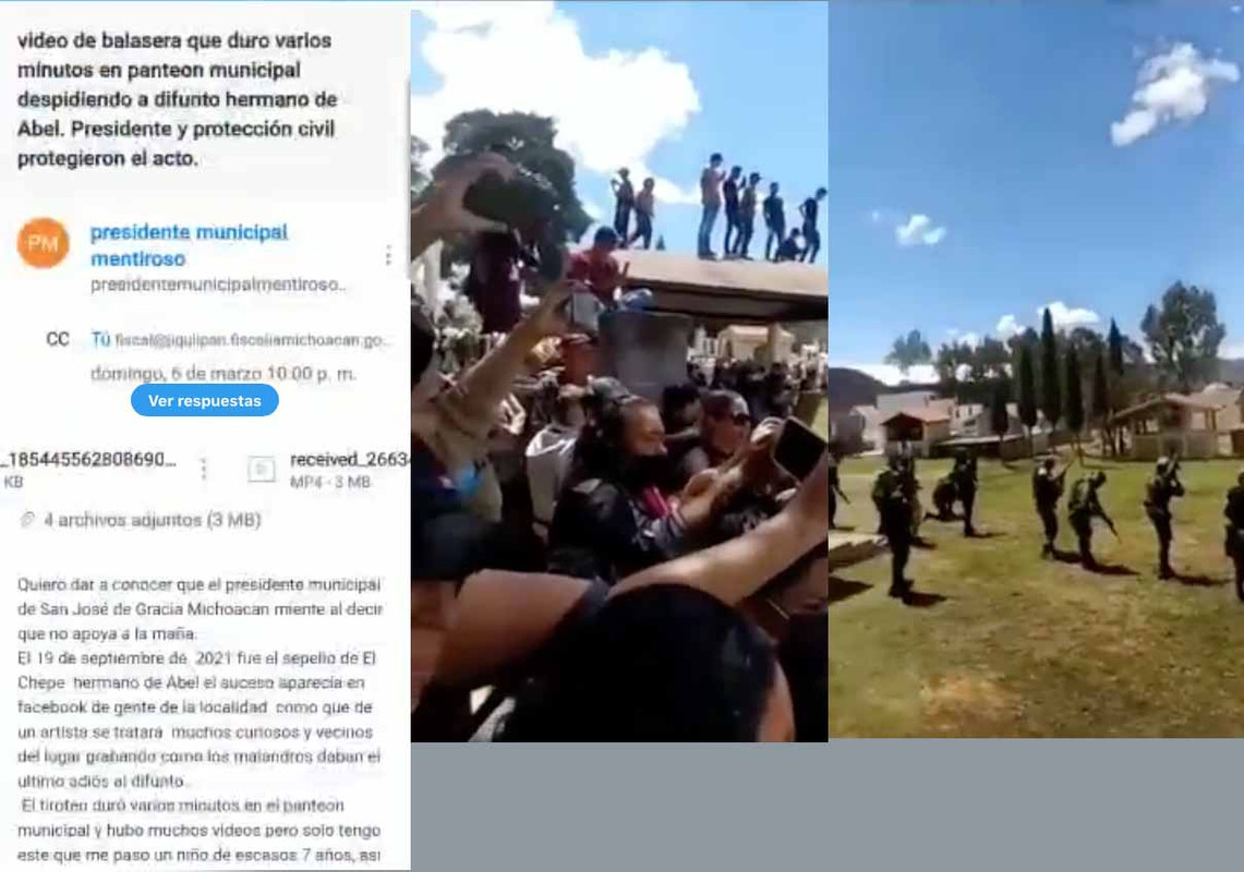 En sepelio de un narco del CJNG, asiste un alcalde de Michoacán