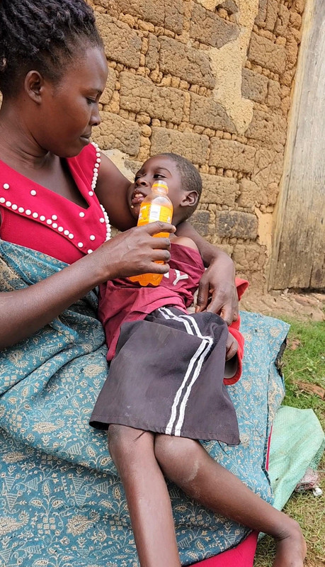 Kisakye being cared for