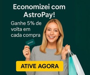 Cartão AstroPay com 5% de Cashback