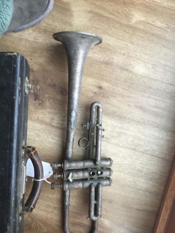 King 1922 Liberty parts trumpet sn 56143 (4)