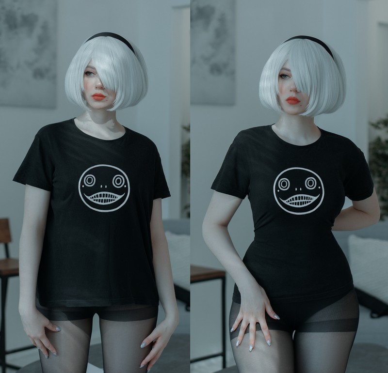 Alina Becker 2B 黑色内衣短发 Cosplay 尼尔机械纪元写真【42P-98.9M】插图
