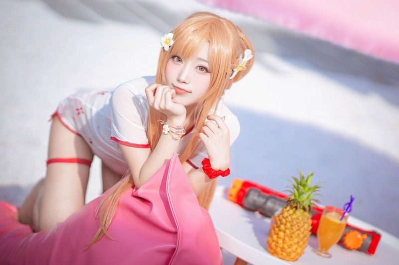 切切Celia 亚丝娜泳装 Asuna Cosplay 高清写真 21P插图3