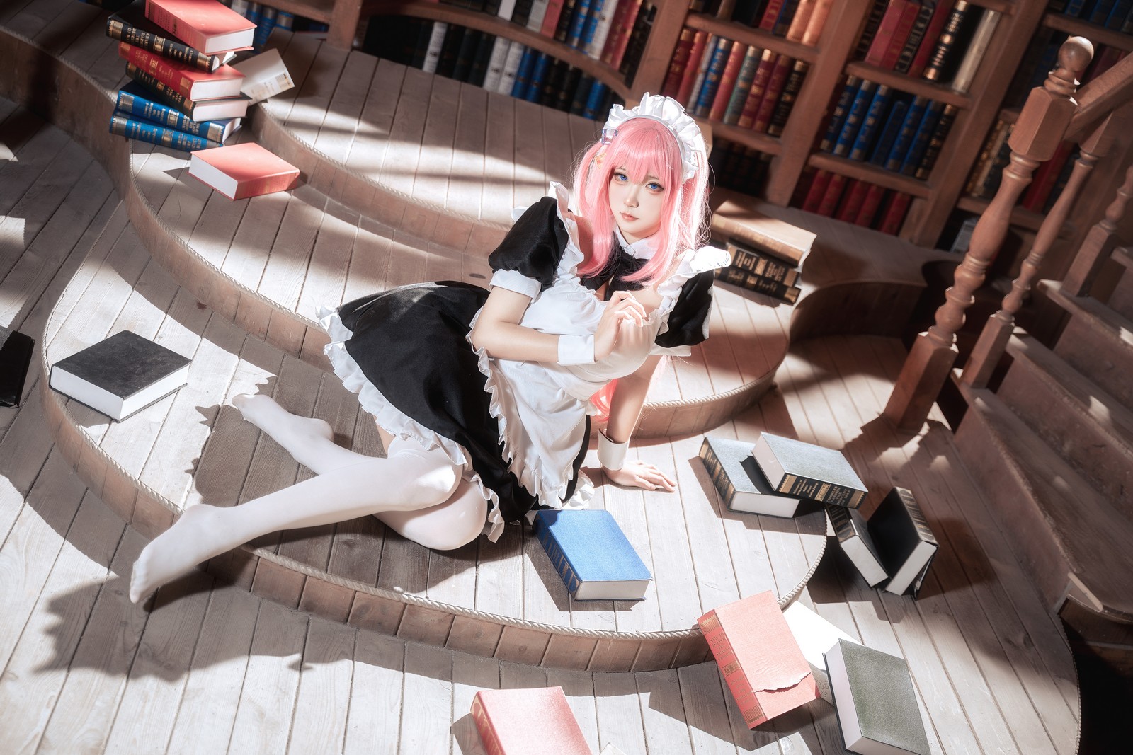 Seya-狮砸 – 孤独摇滚 后藤一里 女仆 Cos 高清写真（14P-162.3MB）插图2