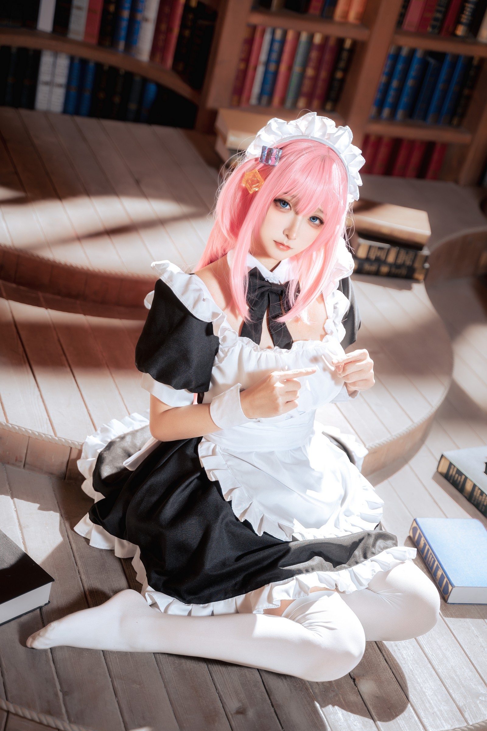 Seya-狮砸 – 孤独摇滚 后藤一里 女仆 Cos 高清写真（14P-162.3MB）插图6