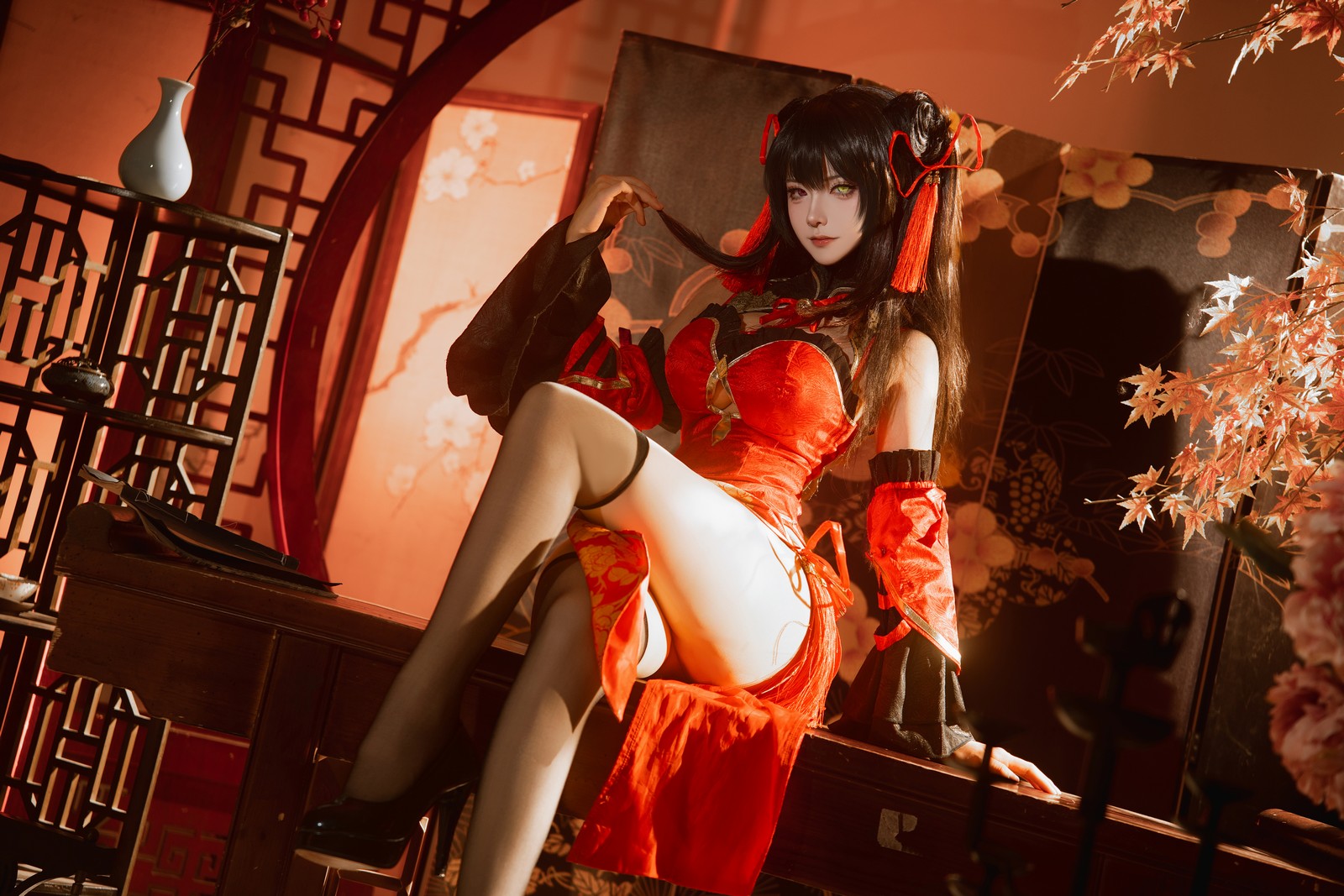 Seya-狮砸 – 25年01月限定 狂三旗袍 Cos 高清写真 1（12P-142.2MB）插图2