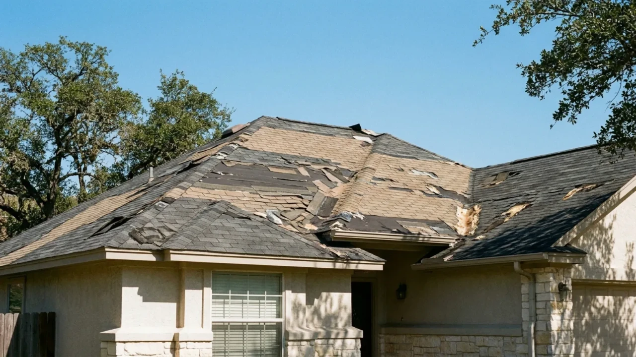 Multiple roof repair patches San Antonio replacement signal