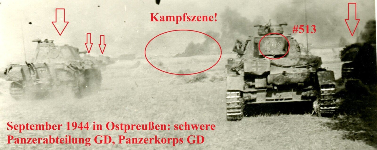 Foto Panzer V Panther Panzerkorps GD Ostpreußen Sept. 1944 Fhr.-Begleit-Btl..