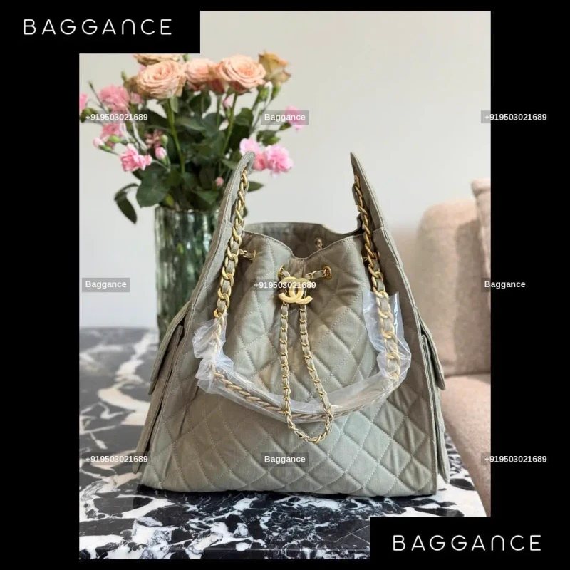 Chanel 25 Hobo Denim Blue Fullbox – Size 40cm