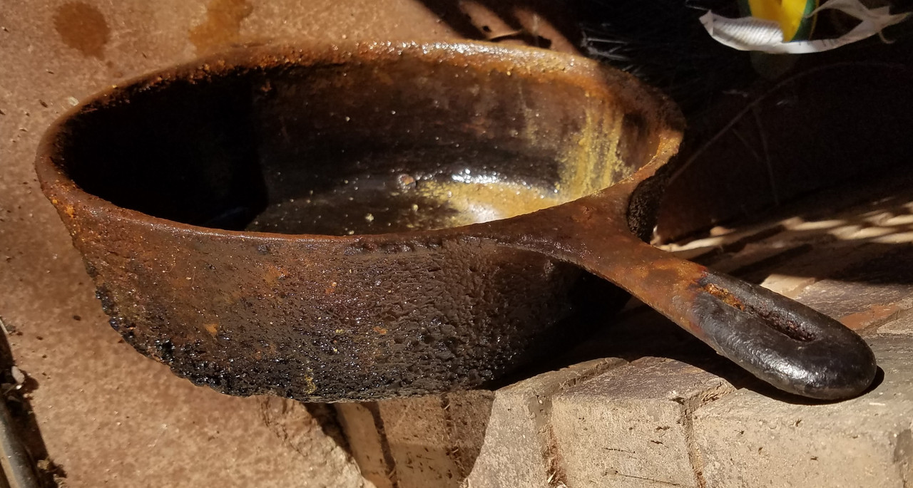 Cast iron skillet before 2