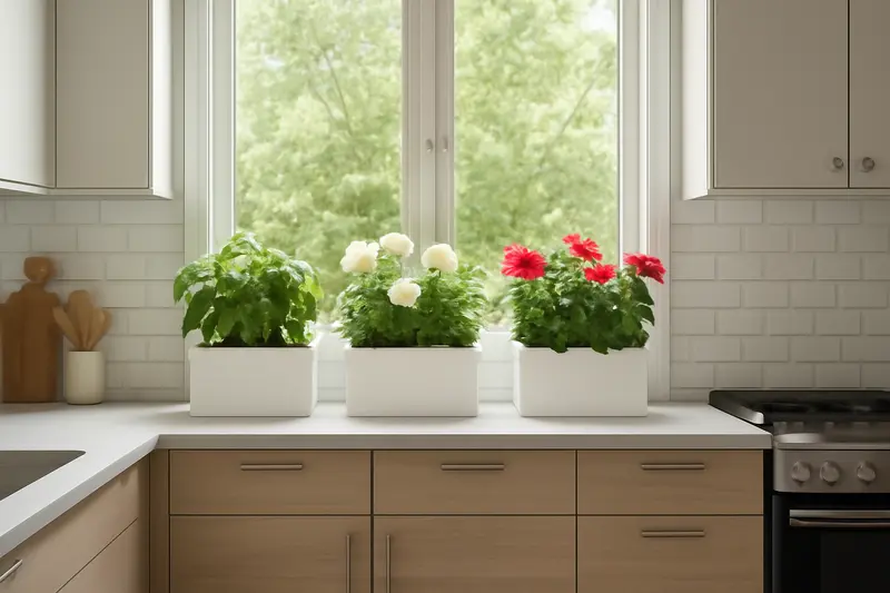 прямоугольный горшок для цветов