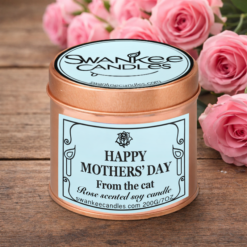 HBD FROM THE CAT 2 WITH PINK ROSES