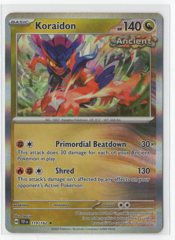 Pokemon Temporal Forces - 119/162 Koraidon Holo - Picture 1 of 1
