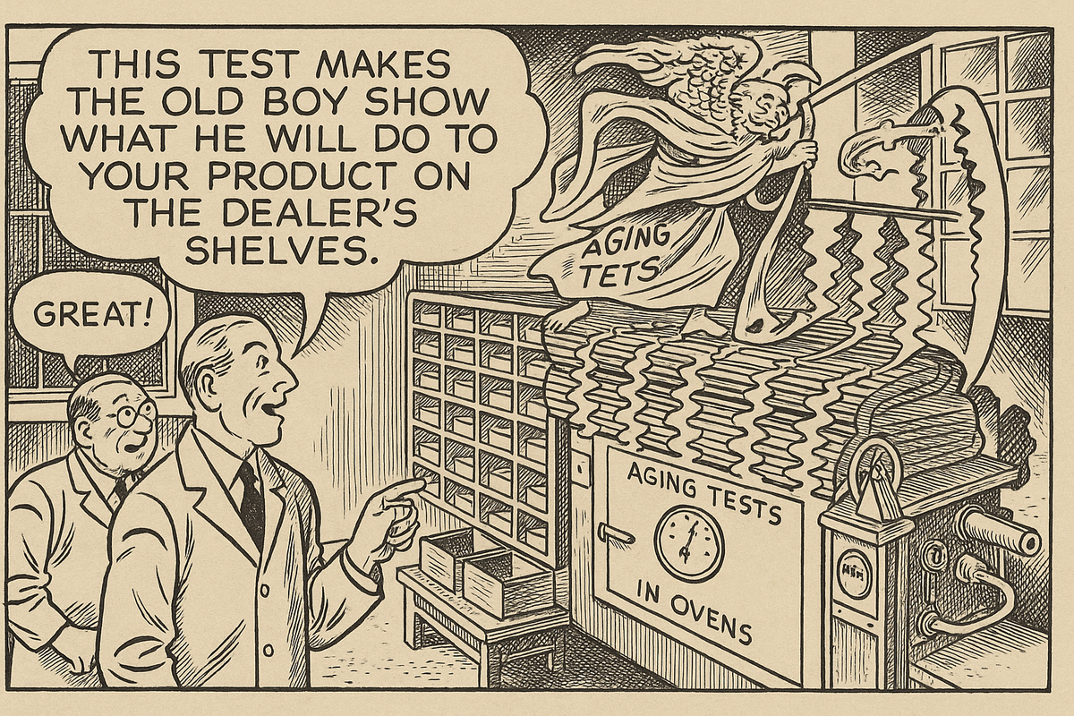 Vintage Van Rensselaer Aging Test Comic Block