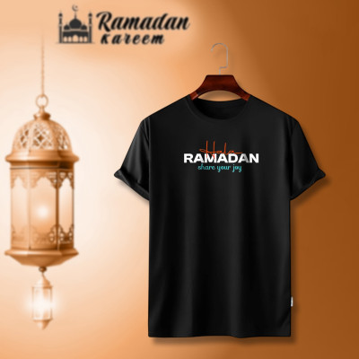 ইসলামিক ক্যালিগ্রাফি ডিজাইন কটন হাফহাতা টিশার্ট