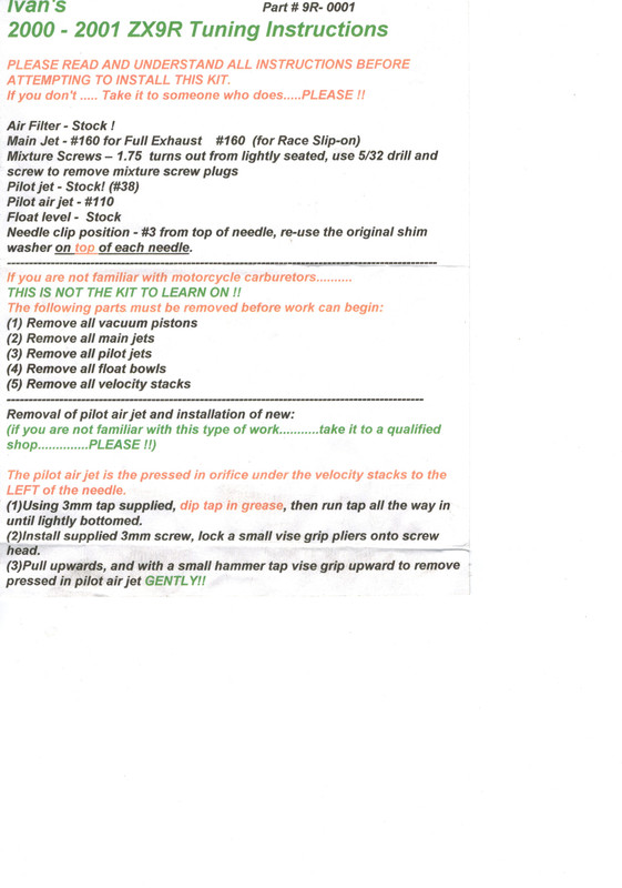 Ivan's jet kit instructions for zx9r E series - ZX-9R.Net Forum