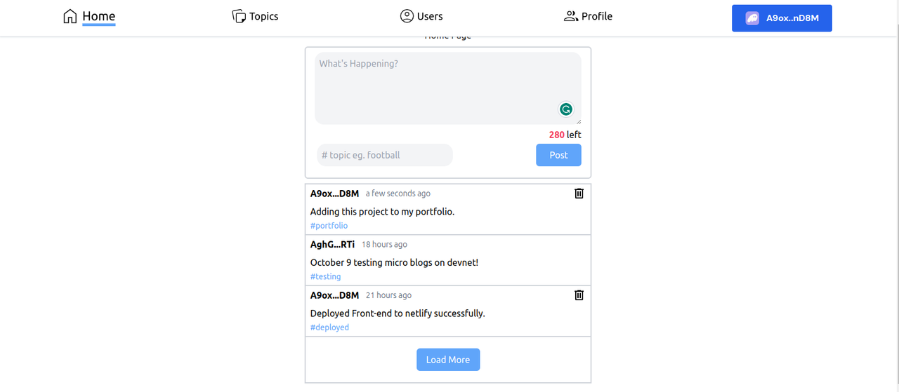 solana micro blogs! devnet