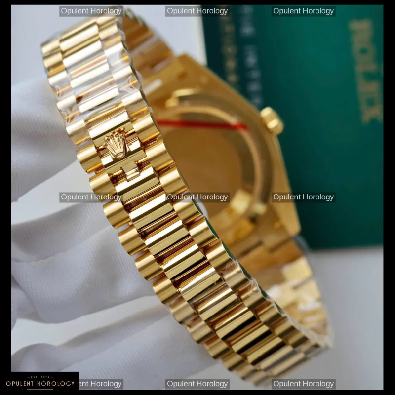 Rolex Day-Date 40 Ombre Green Dial Gold Plated President Automatic