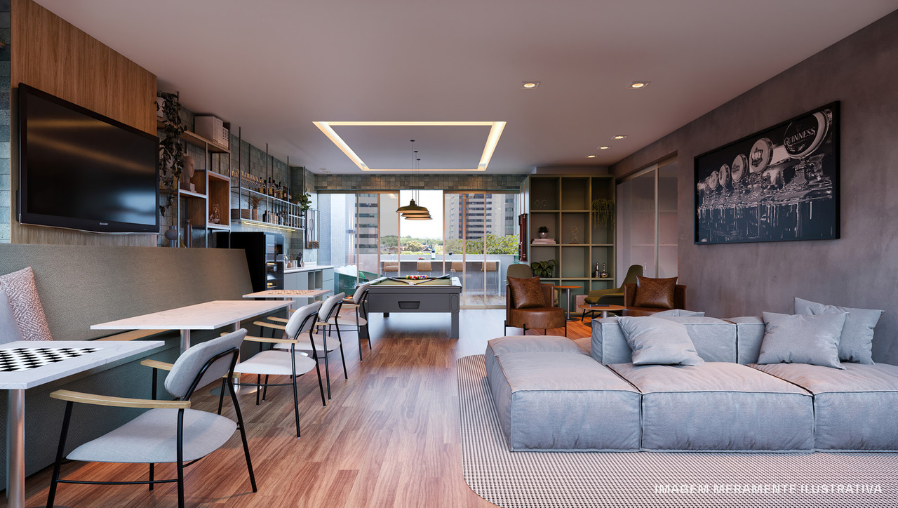 Pub e salão de jogos do Icon Design Living para momentos de descontração