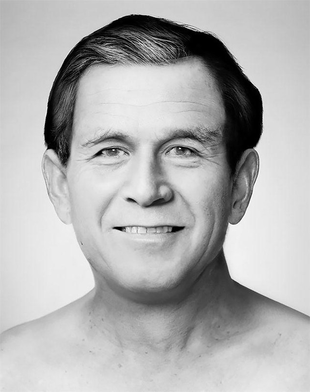 Художник создает жуткие портреты знаменитостей, сделанные из снимков других людей