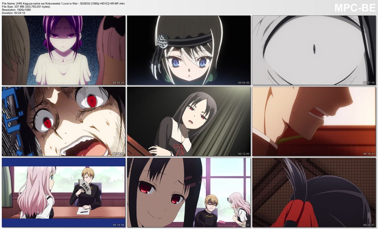 [HR] Kaguya-sama wa Kokurasetai ! Love is War - S02E02 [1080p HEVC] HR-MF.mkv_thumbs