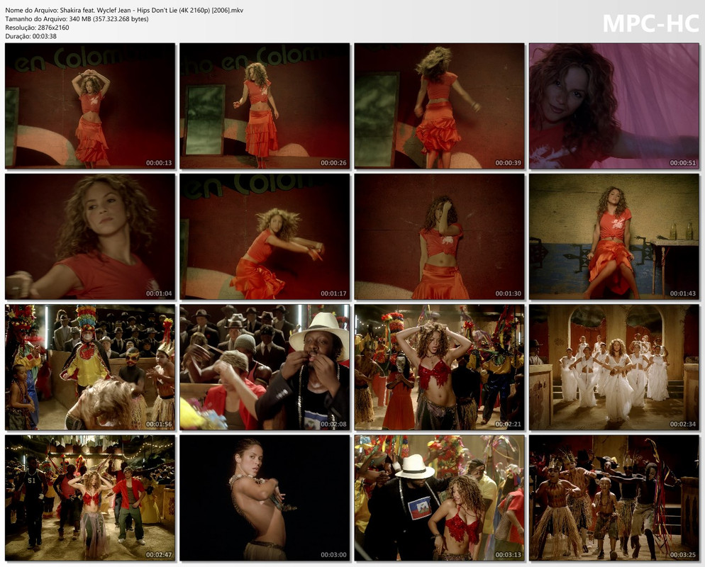Shakira feat. Wyclef Jean - Hips Don't Lie (Official Video 4K 2160p) [2006]