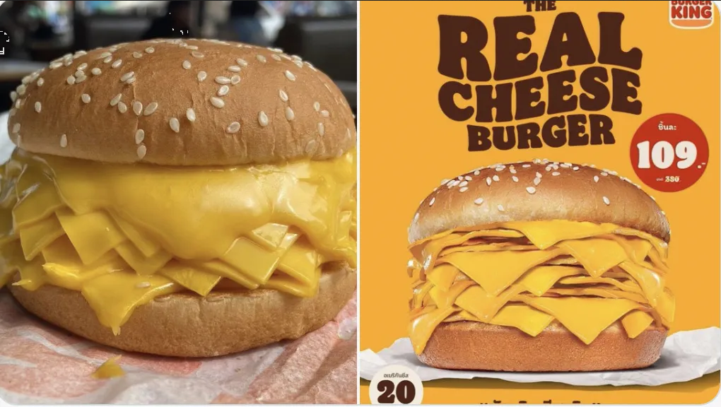 Burger King ha presentado una hamburguesa con 20 rebanadas de queso