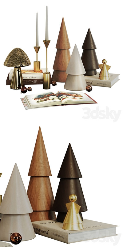 Decorative set for New Year and Christmas