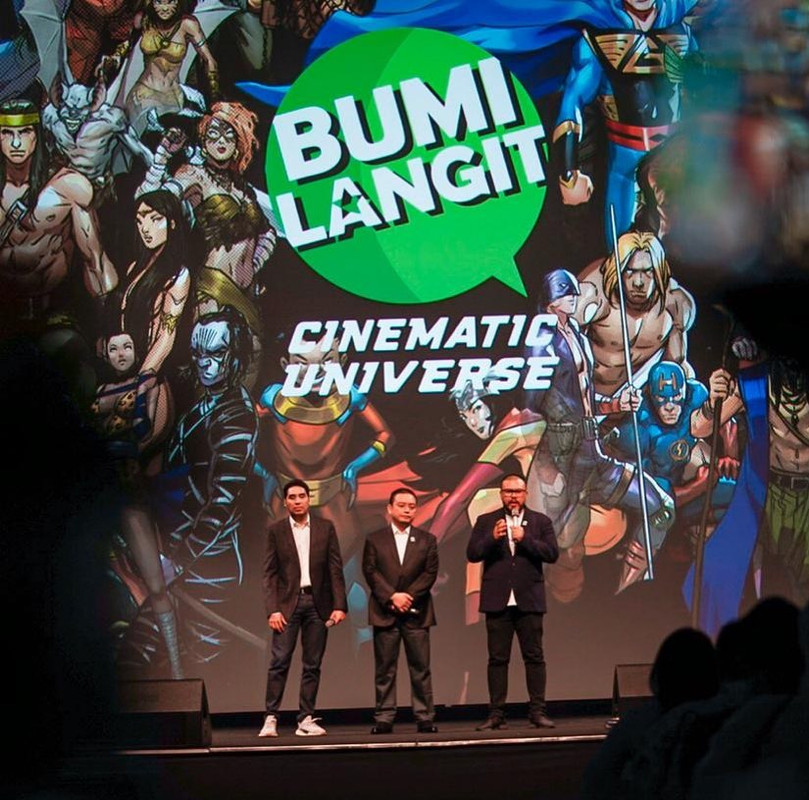 Para produser BumiLangit Cinematic Universe (Joko Anwar, Koko Bismarka Kurniawan, dan Wicky Olindo)
