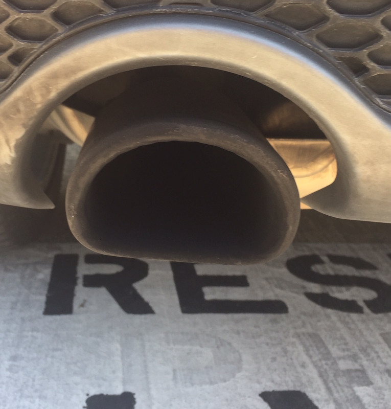excessive soot on exhaust tips