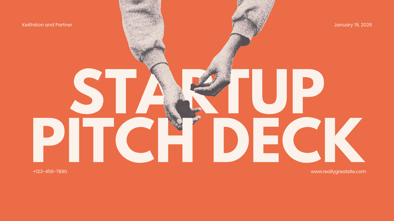 Orange Beige Dualtone Startup Pitch Deck Presentation
