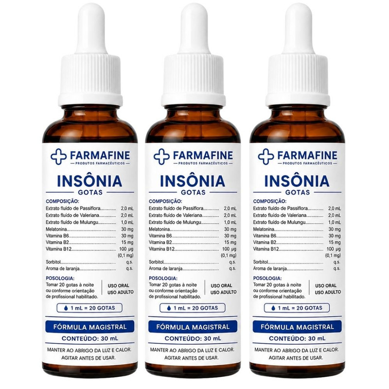 Fórmula para Insônia Farmafine — 3 frascos