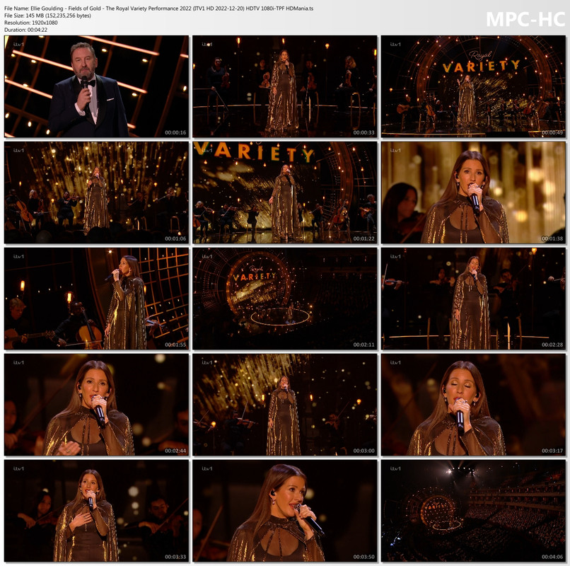 HDTV - Ellie Goulding - Fields of Gold - The Royal Variety Performance