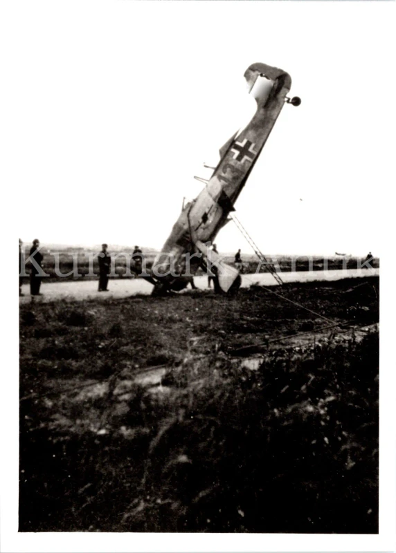 S124 Photo Wehrmacht Archive Repro Luftwaffe Aircraft Fw190 Camo ID Crash