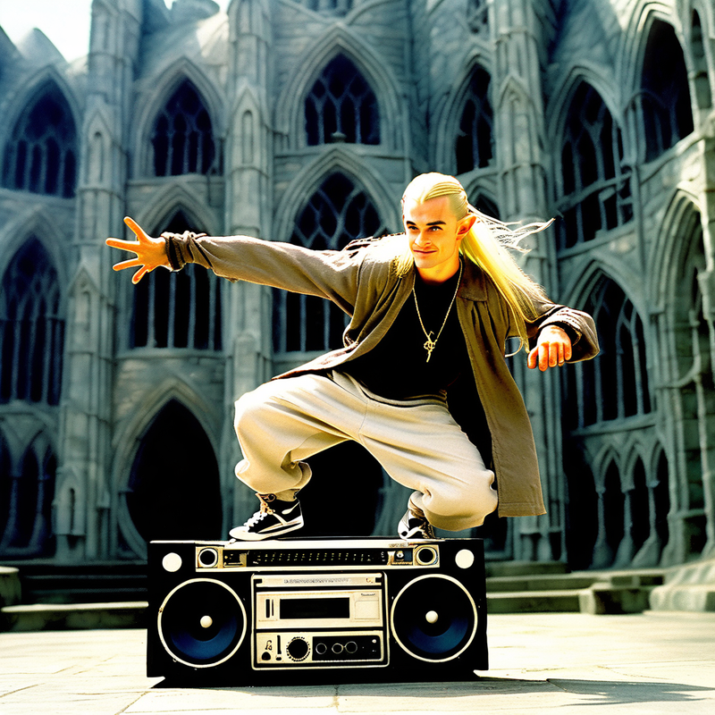 legolas-from-lord-of-the-rings-dressed-as-a-cool-breakdancer-doing-a-hip-hop-pose-on-minas-tirith-8-