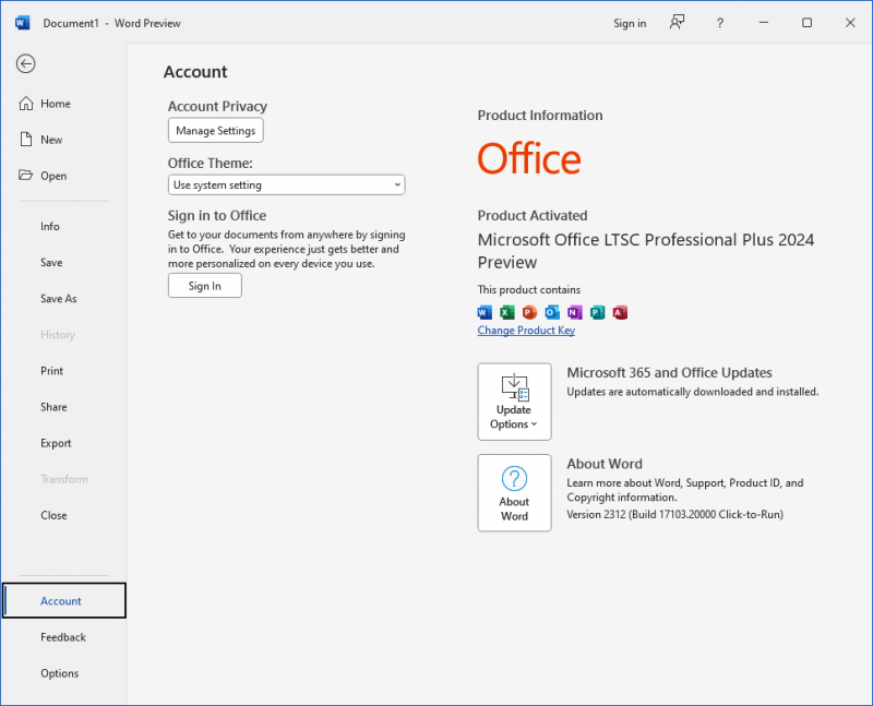 Microsoft Office 2024 v2312 Full Build 17103.20000 Preview LTSC AIO (x64)