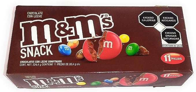 Amazon: M&M's Snack Chocolate Con Leche - 11 Piezas