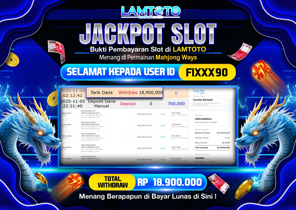 BUKTI JACKPOT LUNAS LAMTOTO
