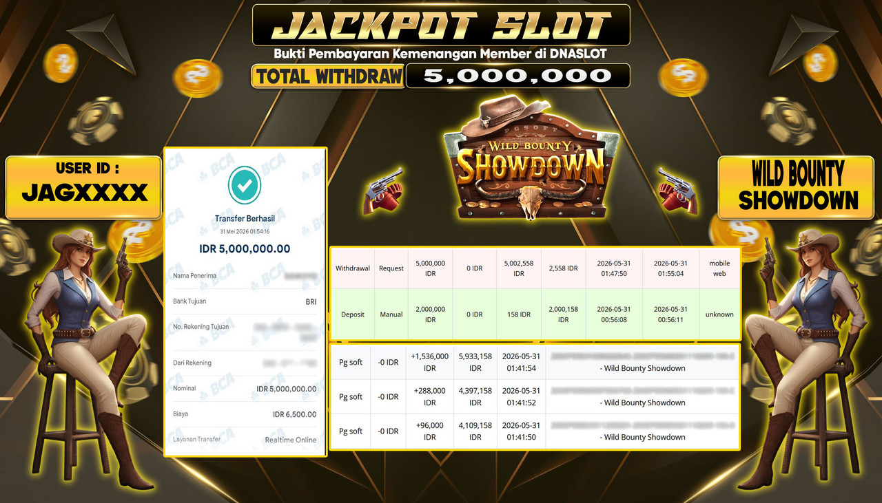 JACKPOT SLOT WILD BOUNTY SHOWDOWN 31 MEI 2026
