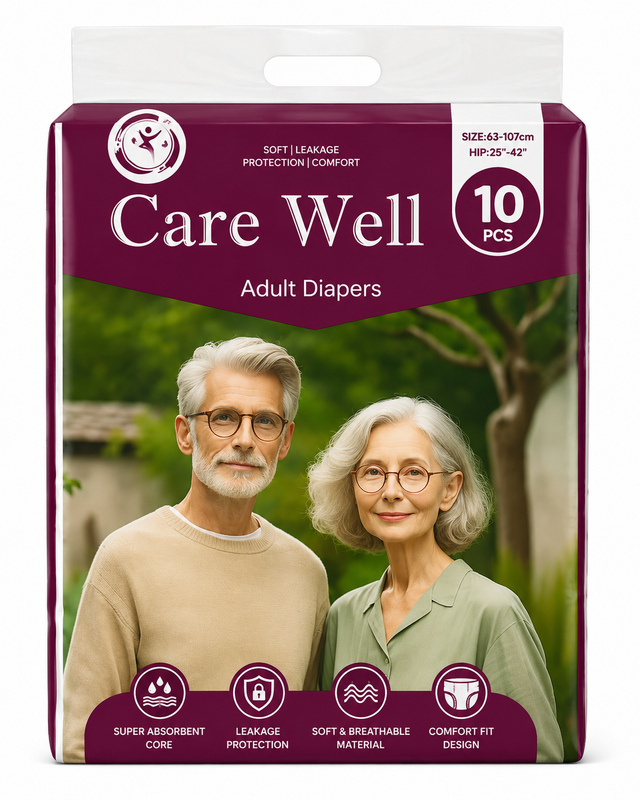 Care Well Adult diaper (S) 3–7kg 10pcs
