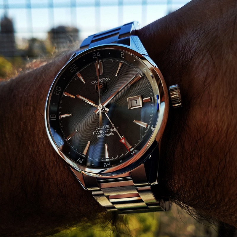 Tag Heuer Carrera Twin Time 41mm Caliber 7 100M WAR2012   (1)