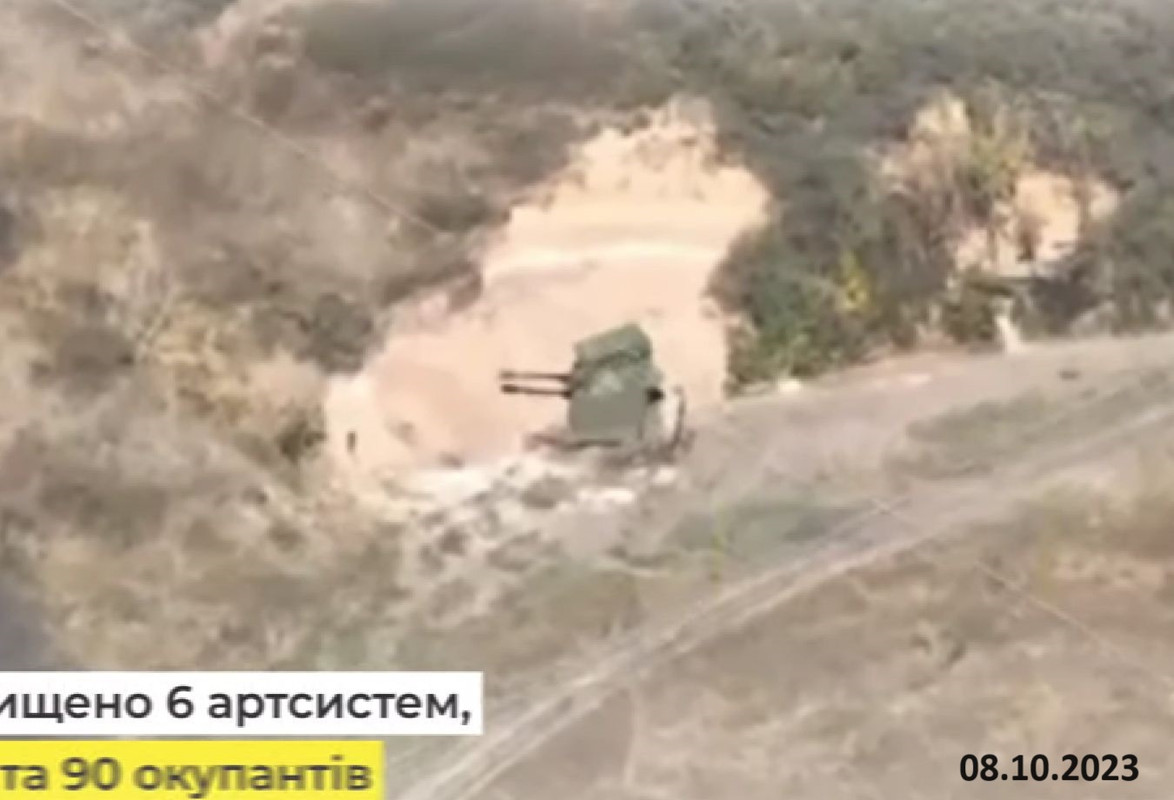 1040 MTLB with 25mm 2M-3 naval gun destr 08 10 23