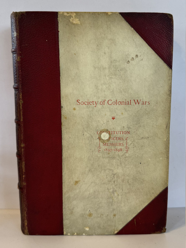 Society Of Colonial Wars 1897-1898
