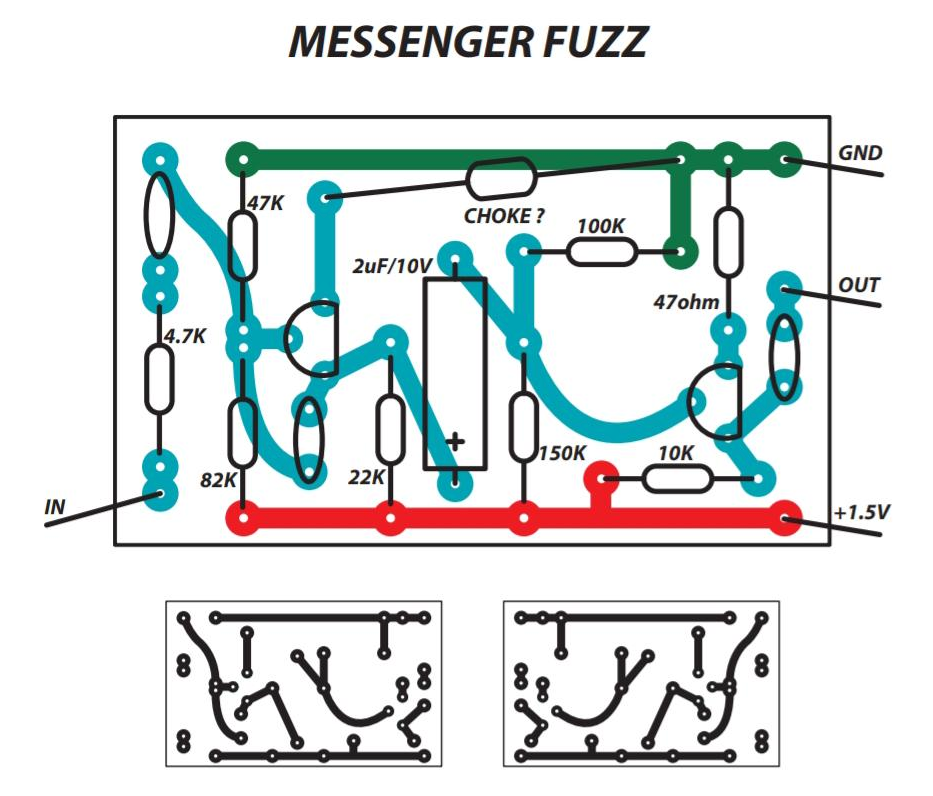 messenger guitar Tone Messer Fuzz pcb