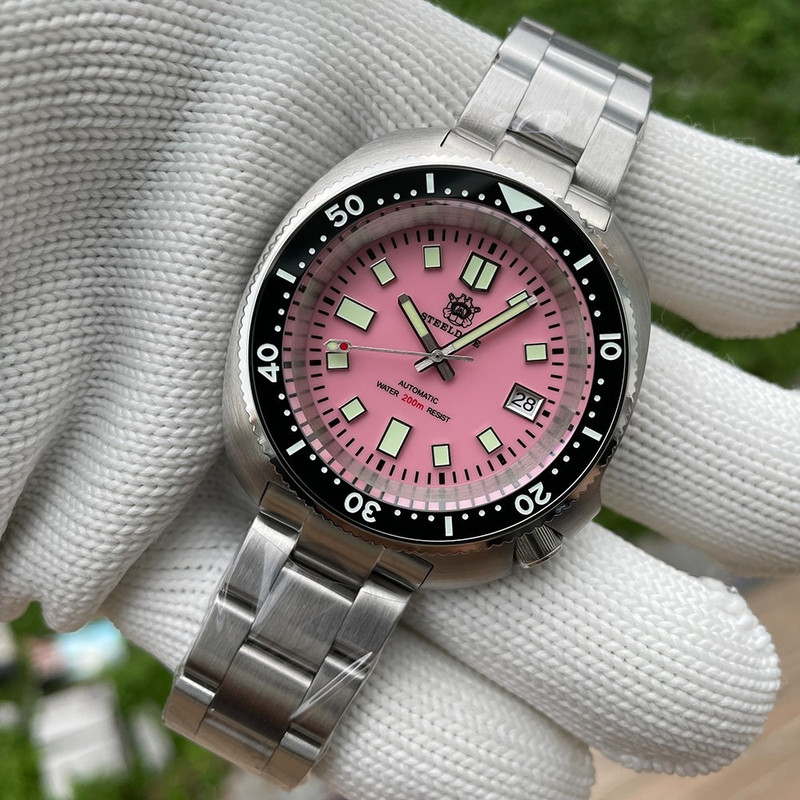 Steeldive SD1974 Pink Captain Willard Turtle 200M Automatic Diver Watch photo 3