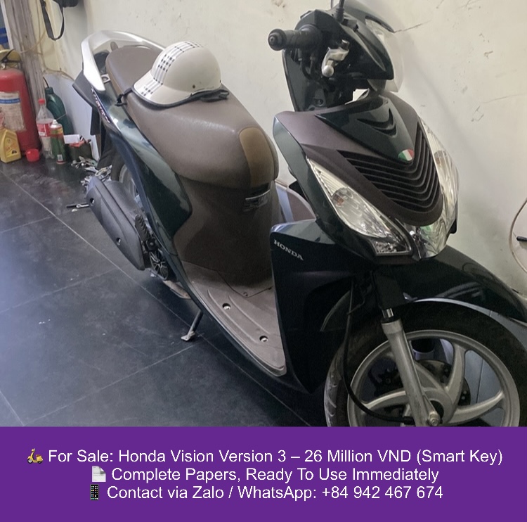 Used Blue Honda Vision 2020 Smart Key for Sale Hanoi