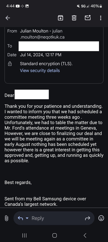 Julian Moulton Message